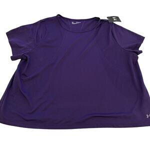 NWT purple Under Armour plus size women’s 3XL activewear workout top lightweight